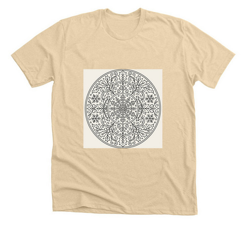 Holiday Mandala, a Heather Soft Cream Premium Unisex Tee