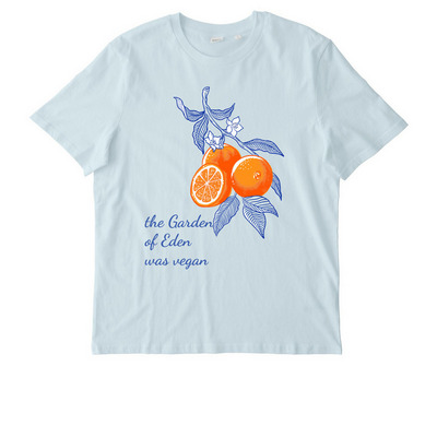 The garden of Eden was Vegan, a Blue Ice Stanley/Stella Unisex Creator 2.0 Tee