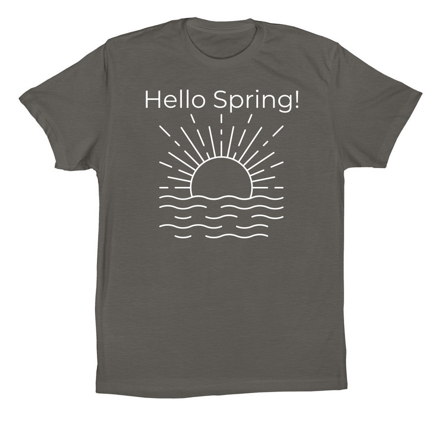 Hello Spring!, a Asphalt Premium Cotton Tee