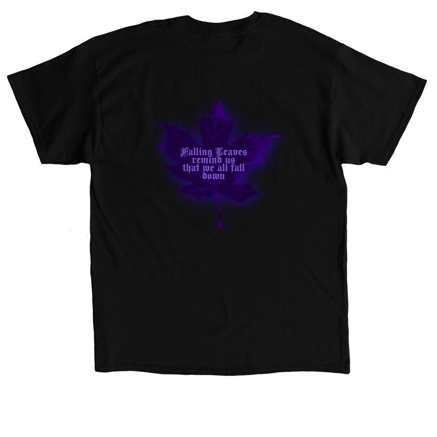 Falling Leaves, a Black Classic Unisex Tee (back-view)