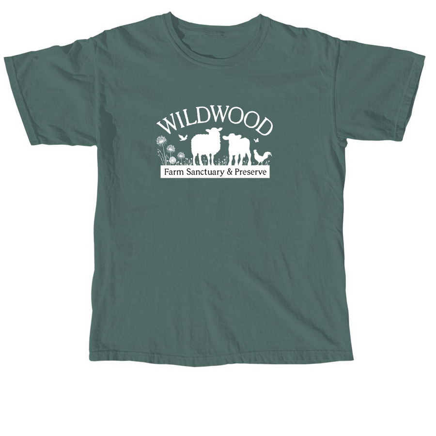 White Wildwood Logo&nbsp;, a Blue Spruce Comfort Colors Unisex Tee