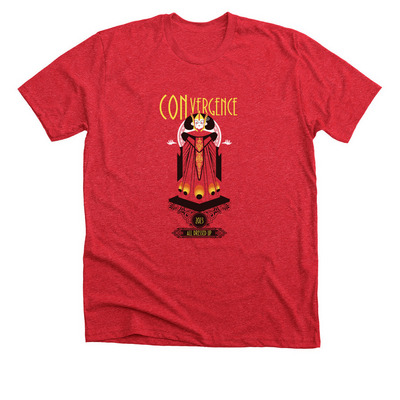 All Dressed Up CONvergence 2023, a Heather Red Premium Unisex Tee