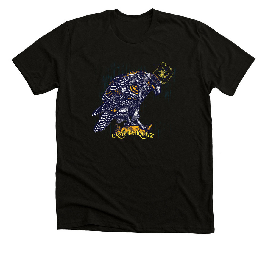 Hawkquitz T-Shirt, a Black Heather Premium Unisex Tee