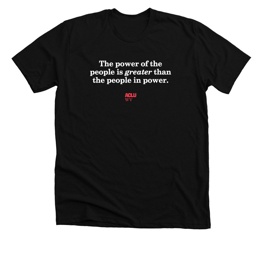 People Power, a Solid Black Blend Premium Unisex Tee