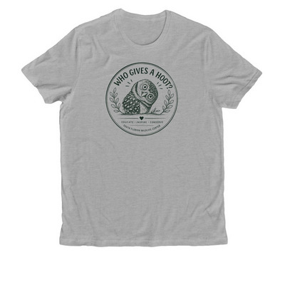 Who Gives a Hoot?, a Granite Grey Heather Allmade Organic Cotton Unisex Tee