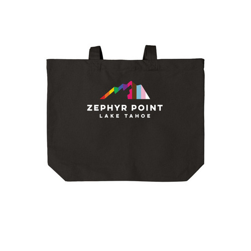 Zephyr Point's kin?dom Camp!, a Deep Black Cotton Canvas Tote Bag