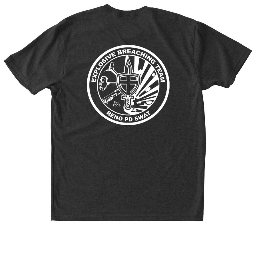 Echo Bravo, a Vintage Black Triblend Unisex Tee (back-view)