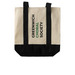GCS 100 Tote Bag, a Natural/Black Two-Tone Grocery Tote Bag (back-view)