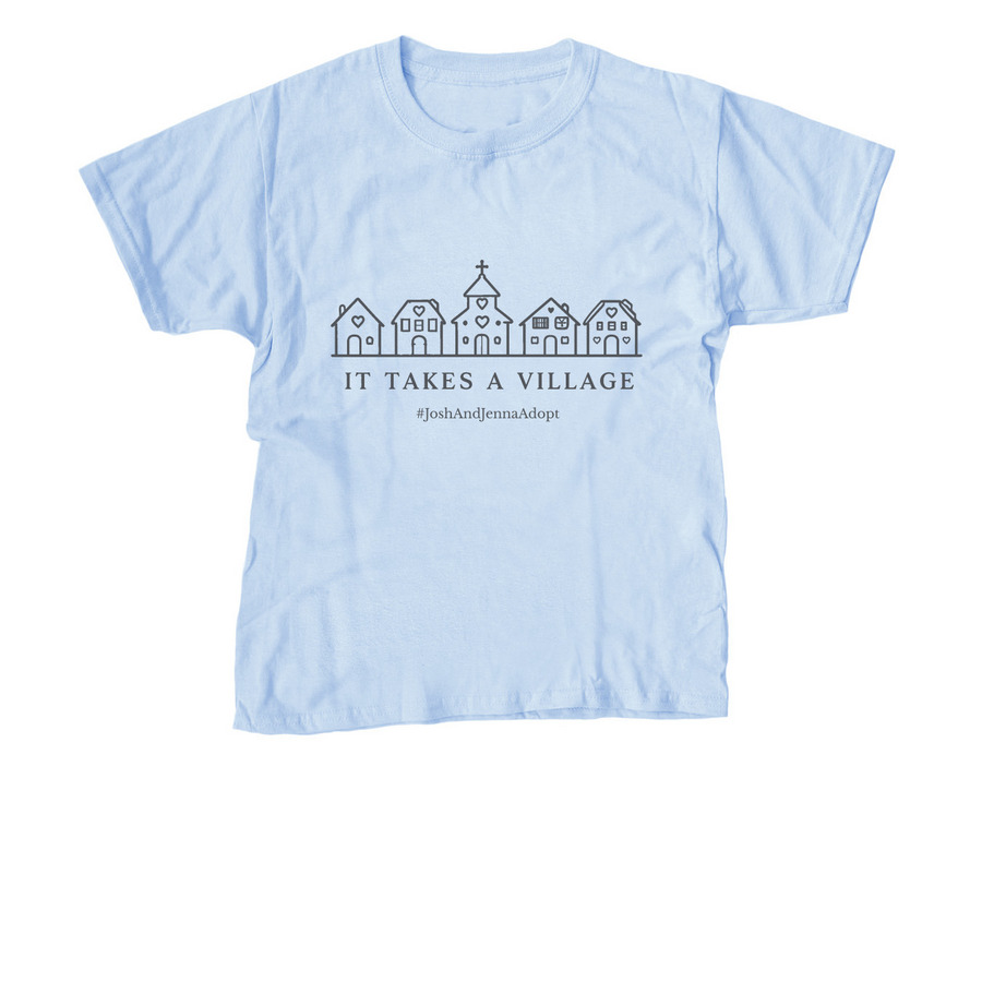 Josh and Jenna Adoption Fundraiser, a Light Blue Youth Unisex Tee