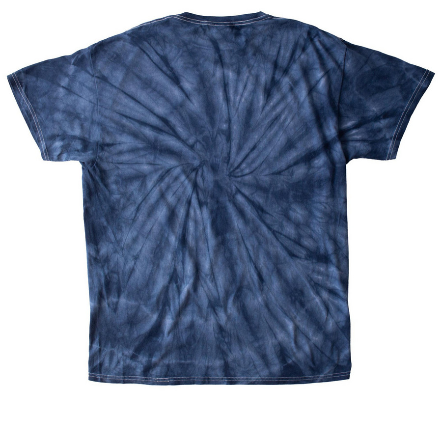 Books, Y'all - SpringCon 2026 (light text), a Navy Classic Tie Dye Tee (back-view)
