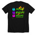 KCPRN - Be Cool, Save Pigs, a Solid Black Blend Premium Unisex Tee (back-view)