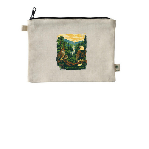 Quinn Wildlife Sanctuary Pouches, a Natural 9"x7" Hemp Blend Pouch