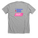 Mission Pinksible: Pink Soles, Bold Goals, a Athletic Heather Premium Unisex Tee (back-view)
