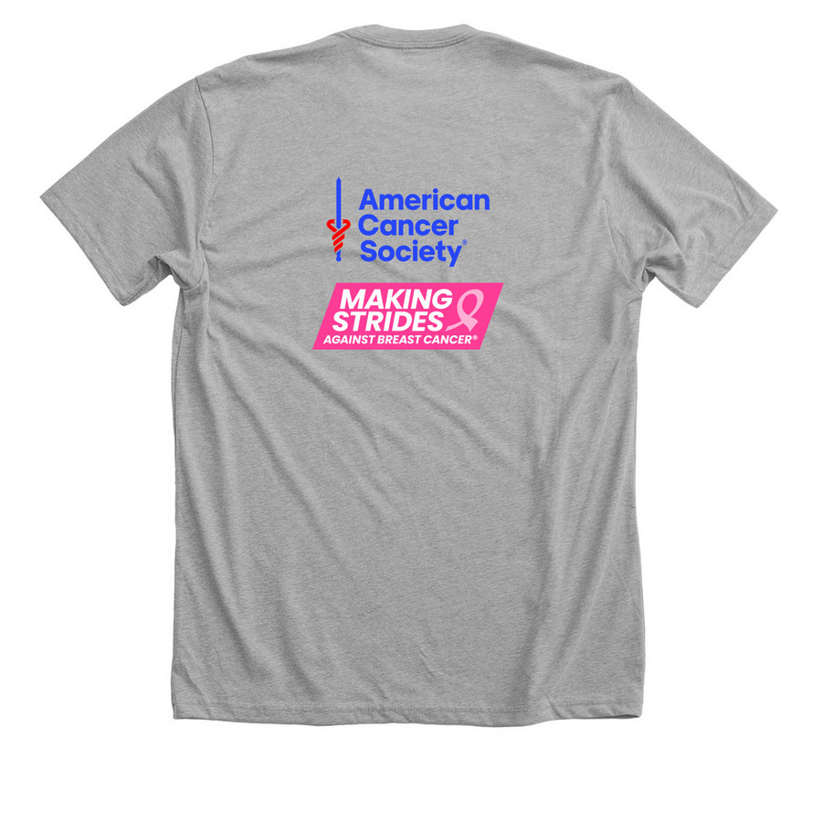 Mission Pinksible: Pink Soles, Bold Goals, a Athletic Heather Premium Unisex Tee (back-view)