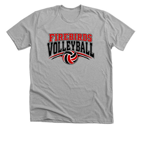 FIREBIRDS VOLLEYBALL, a Athletic Heather Premium Unisex Tee