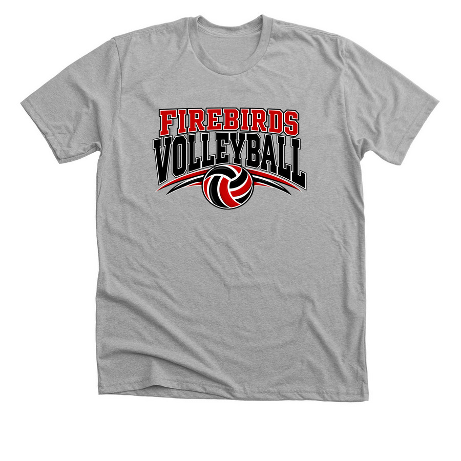 FIREBIRDS VOLLEYBALL, a Athletic Heather Premium Unisex Tee