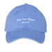 FYP Hat, a Periwinkle Printed Pigment Dye Baseball Cap