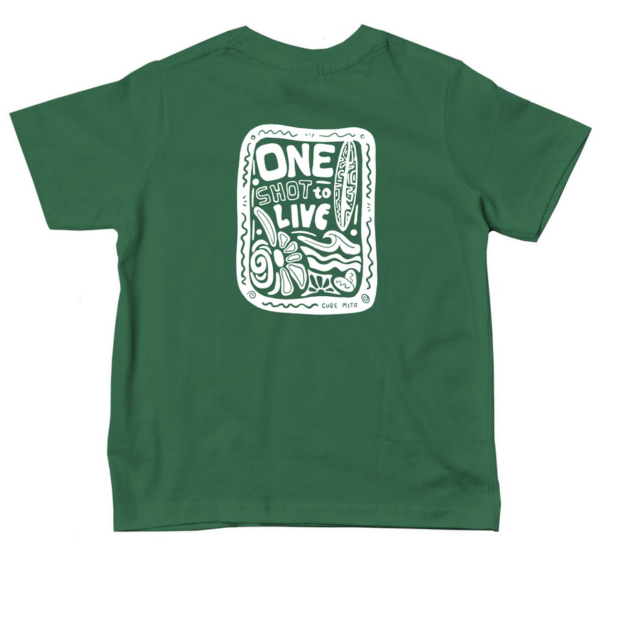One Shot to Live - Toddler, a Kelly Toddler Tee (back-view)