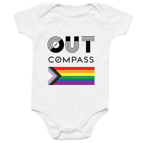OUT at Compass 2025 Onesies, a White Infant Onesie