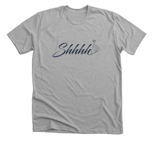 Shhhh!, a Athletic Heather Premium Unisex Tee