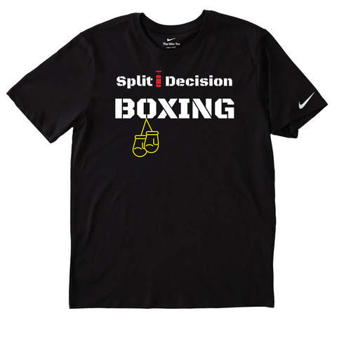 Rising Embers: Boxing, a Black Nike Dri-FIT Jersey Blend Performance Tee