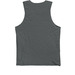 Kumukahi Health + Wellness Tank, a Dark Grey Premium Cotton Tank (back-view)