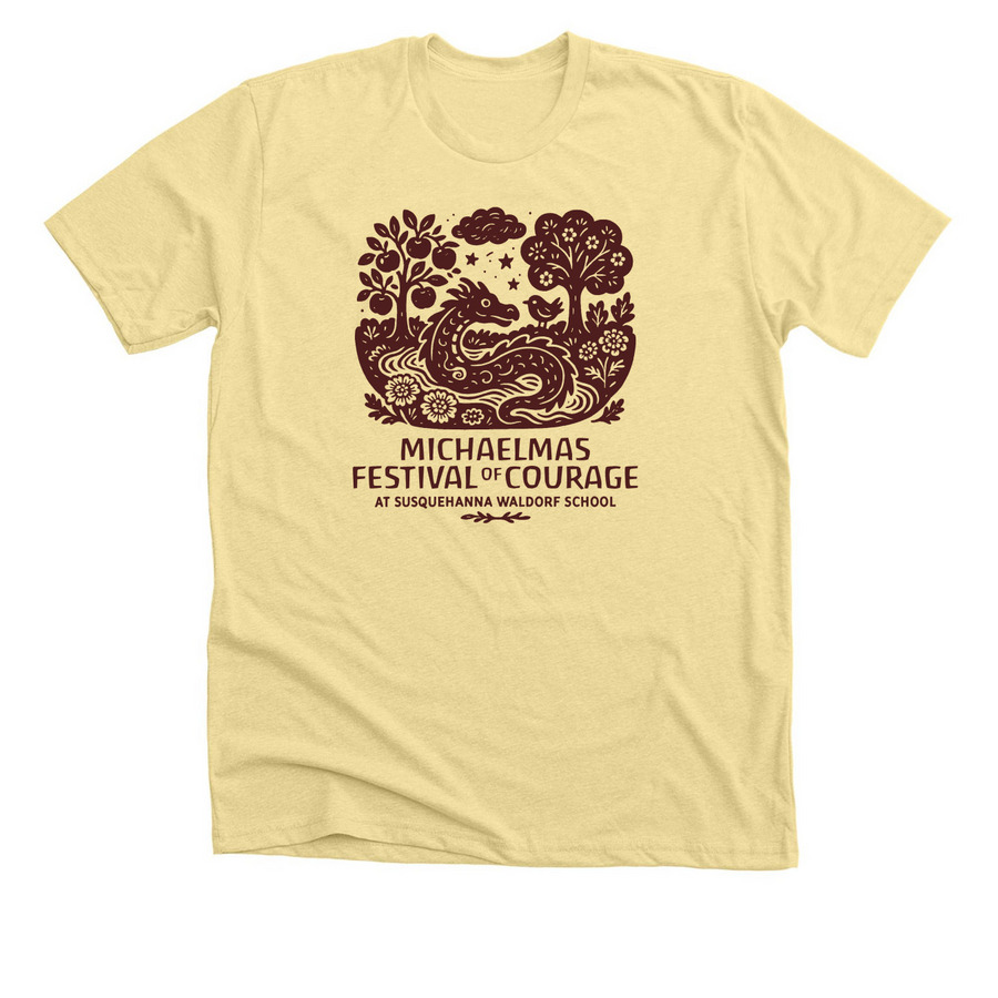 Michaelmas Festival Of Courage, a Heather French Vanilla Premium Unisex Tee