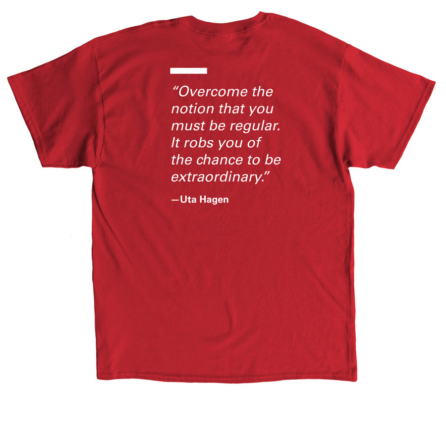 HB Red Unisex T-Shirt, a Red Classic Unisex Tee (back-view)