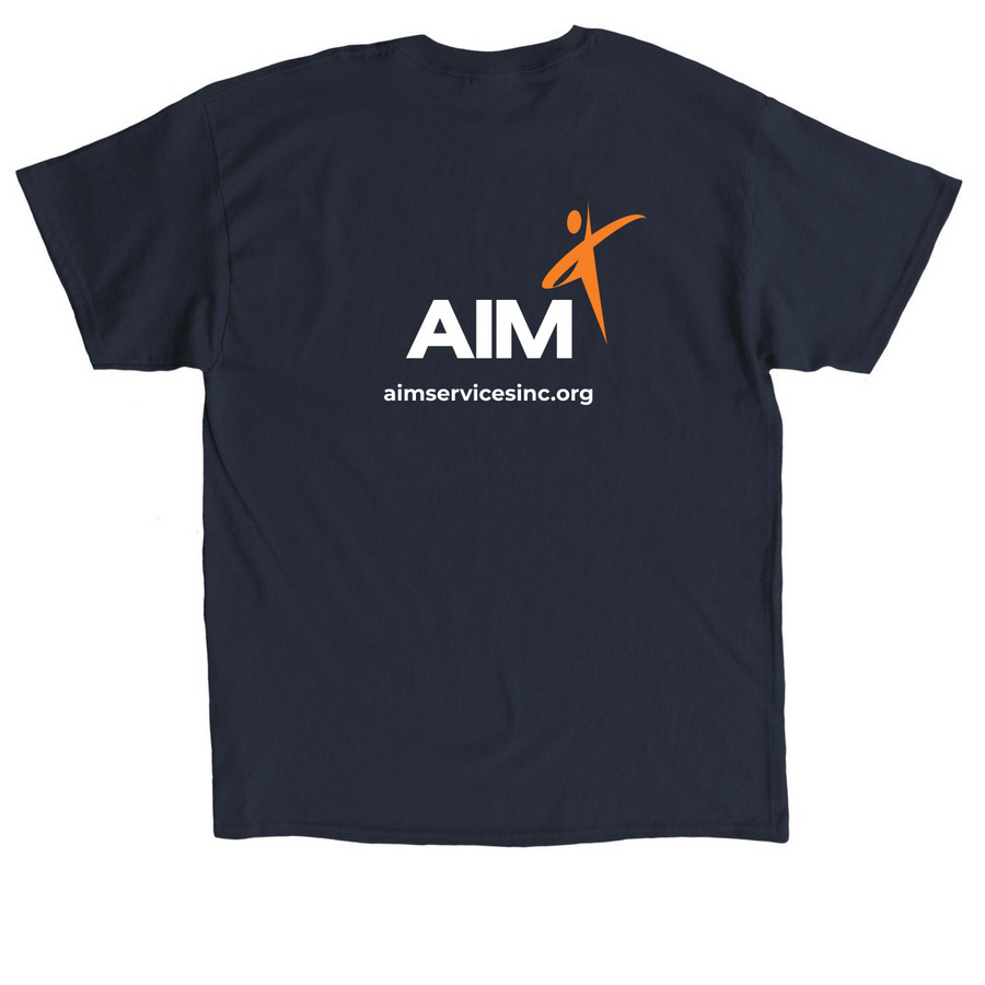 We're all in this together, a Navy Classic Unisex Tee (back-view)