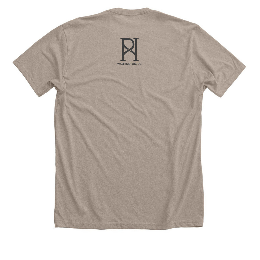 Lions Roaring T-Shirt, a Heather Stone Premium Unisex Tee (back-view)