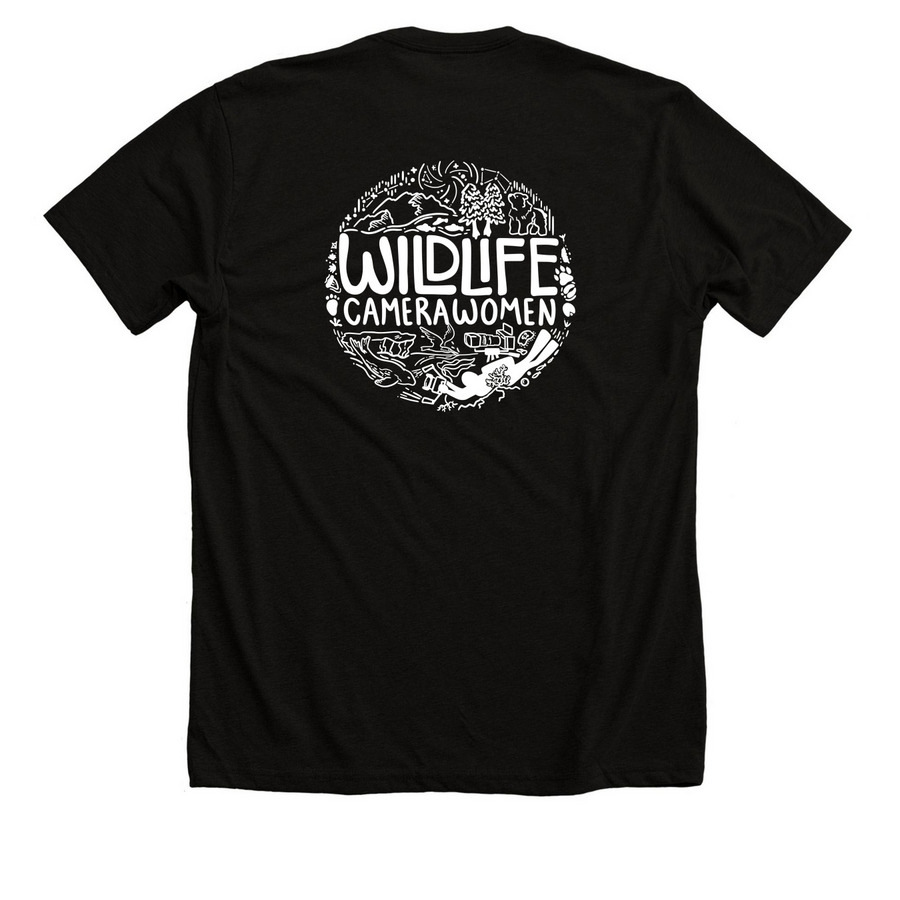 WCC, a Solid Black Blend Premium Unisex Tee (back-view)