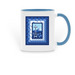 "In with the Rain" Logo Mug, a Light Blue Two-Tone Ceramic Mug