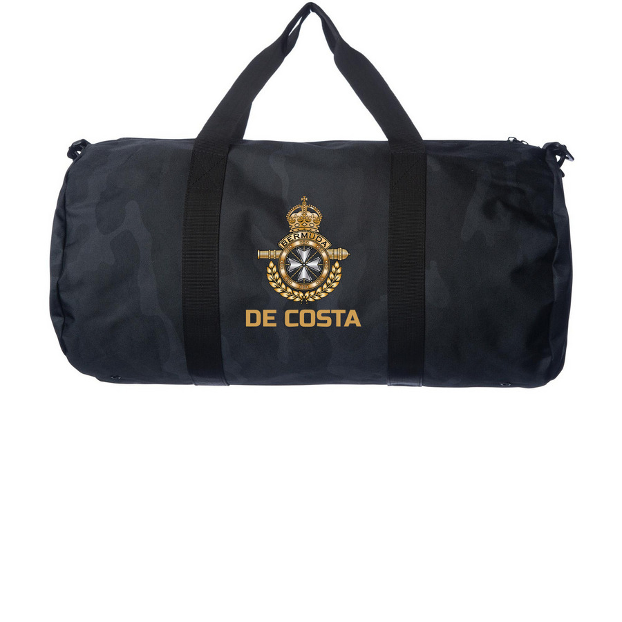 RBR JL'S DE COSTA DUFFEL BAG, a Black Camo Day Tripper Duffel Bag (back-view)