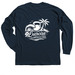 Exercise is Medicine - Greens & Blues, a Navy Classic Long Sleeve Tee (back-view)