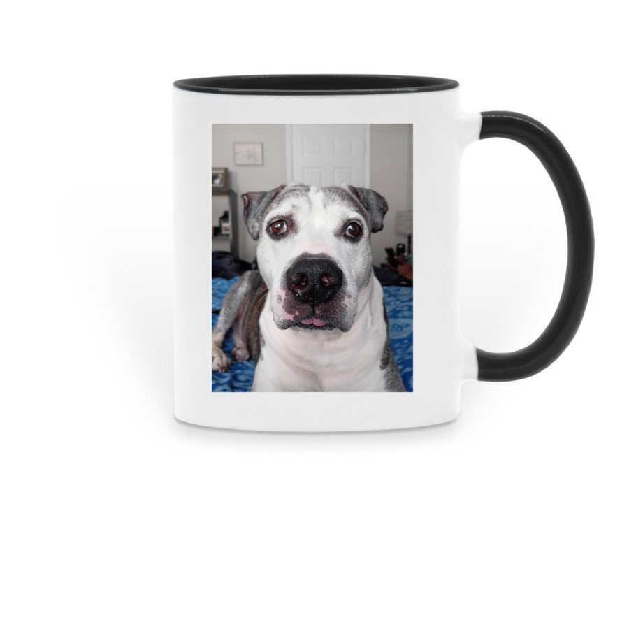 Neyo Coffee Mug #1, a Black Two-Tone Ceramic Mug