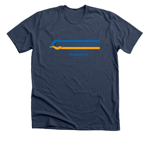 Let's Go Birding, a Heather Navy Premium Unisex Tee