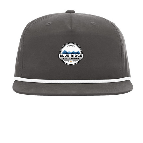 Blue Ridge Bourbon Society Official Gear, a Charcoal/ White Printed Umpqua Snapback Cap