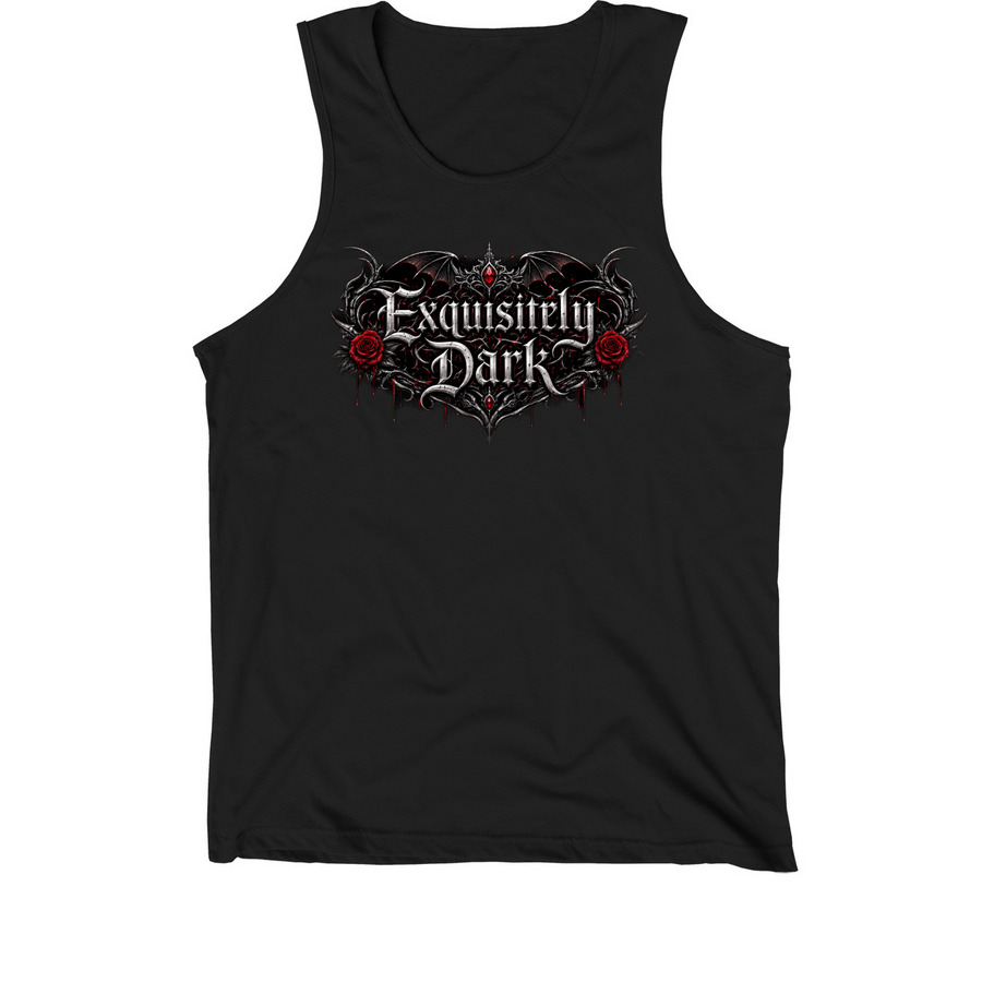 Exquisitely Dark&nbsp; Tank top, a Black Premium Cotton Tank