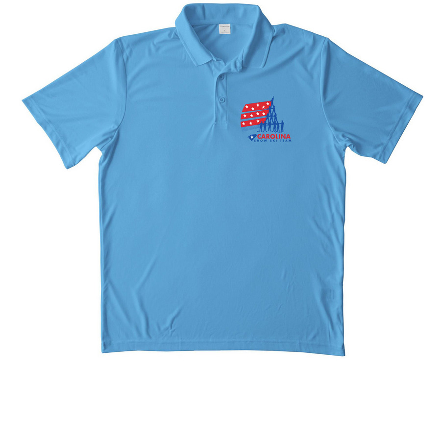 Pocket Logo, a Carolina Blue Unisex Performance Polo