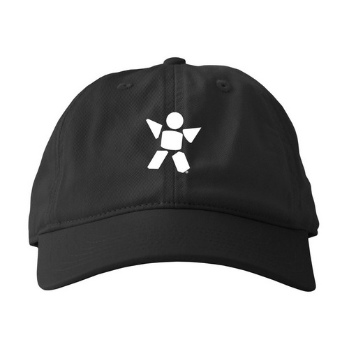 White Geo Hat, a Black Printed Eco Baseball Cap
