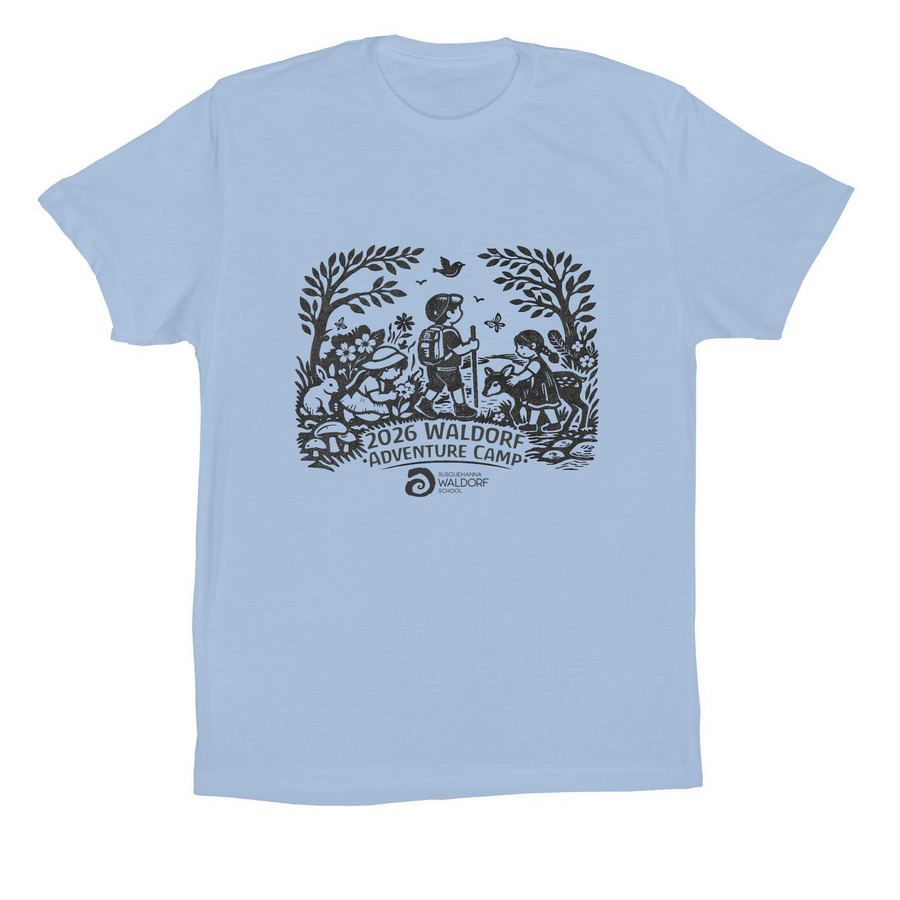2026 Waldorf Adventure Camp, a Baby Blue Premium Cotton Tee