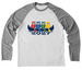 Whoo Canoes?, a Aluminum Grey/ Bright White Allmade Eco Triblend Colorblock Raglan Long Sleeve Tee