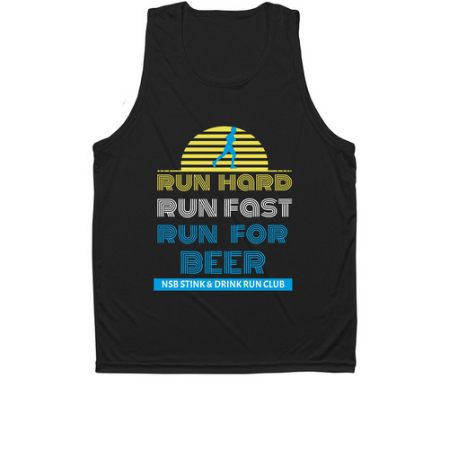 Run For Beer Shirt or Tank, a Black Unisex Performance Tank