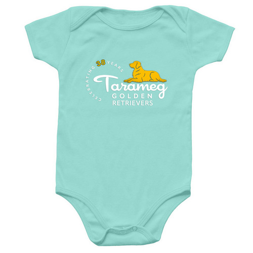 Tarameg 38 Years White Logo Baby, a Chill Infant Onesie