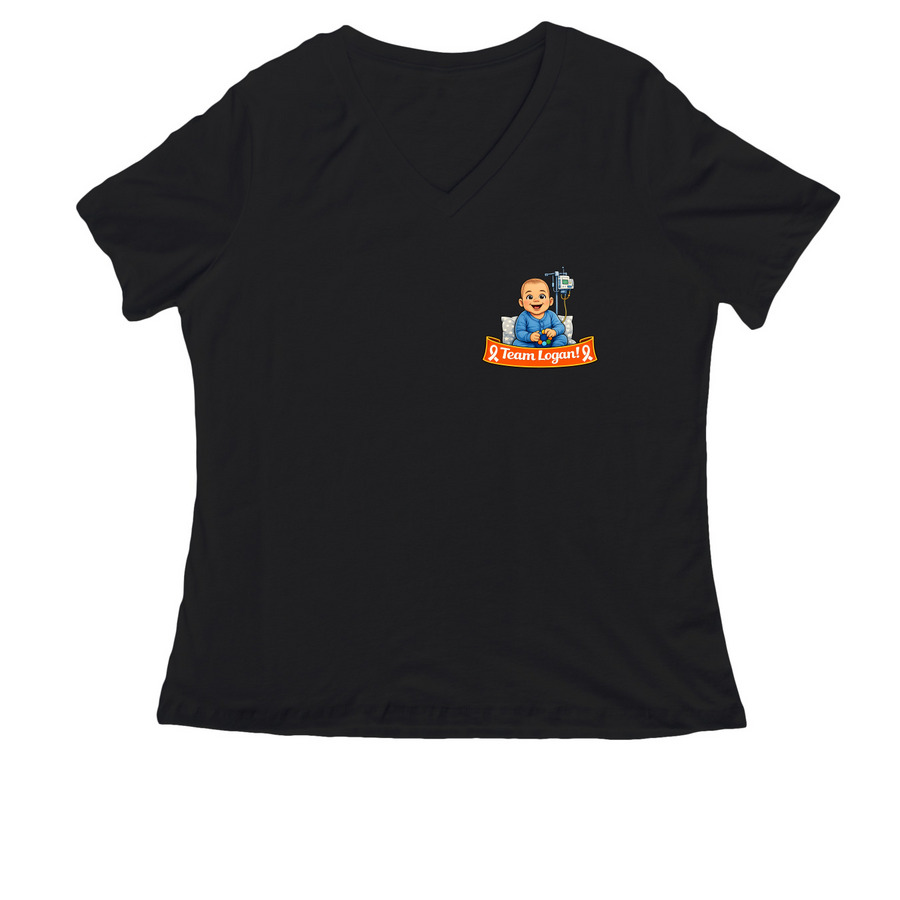 Team Logan Apparel, a Black Women's Relaxed V-Neck Tee