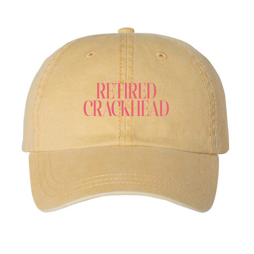 Limited Edition Hat, a Mustard Printed Pigment Dye Baseball Cap