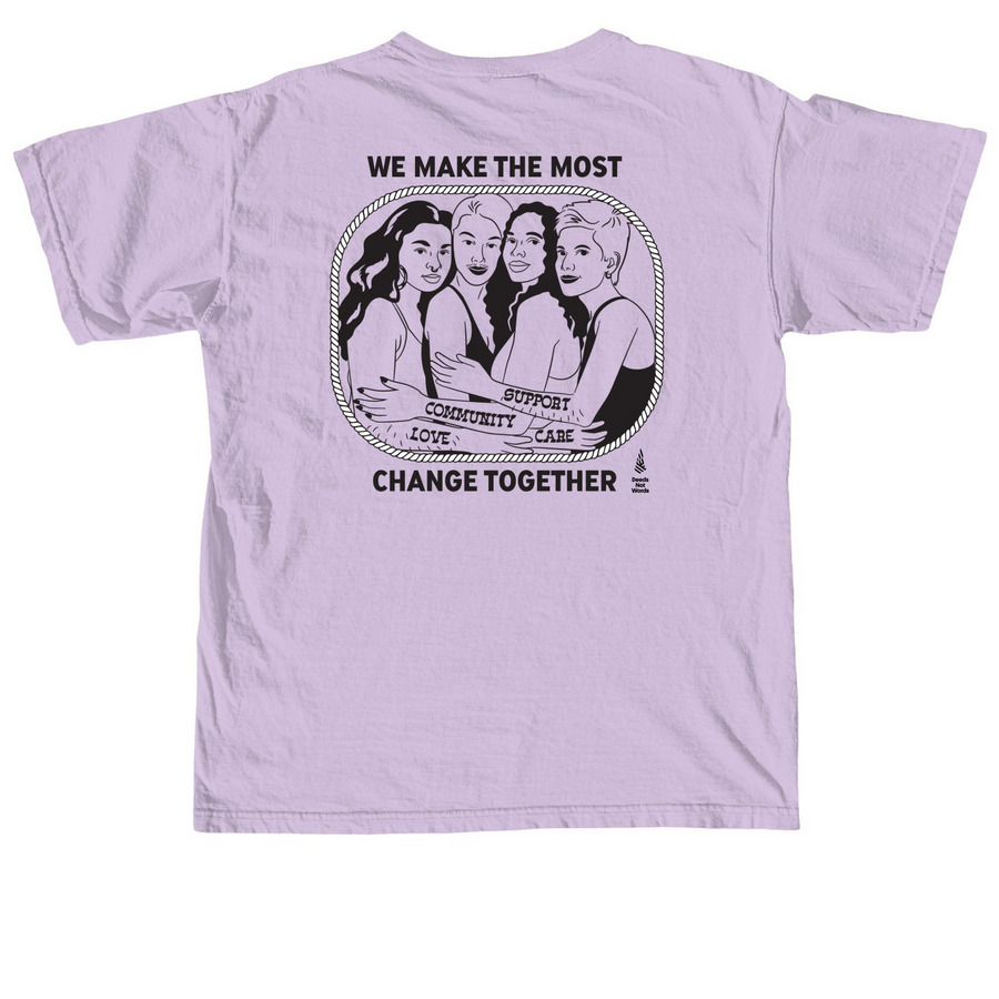Decade of Deeds T-shirt, a Orchid Comfort Colors Unisex Tee (back-view)