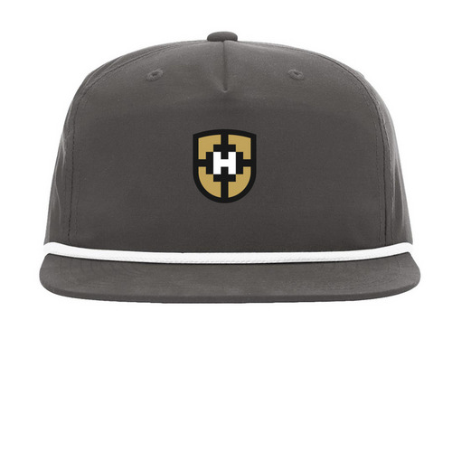 Hope Hats, a Charcoal/ White Printed Umpqua Snapback Cap