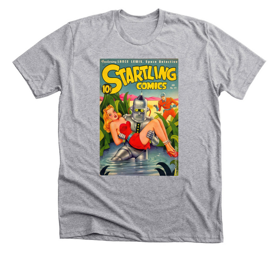 Startling Comics #49, a Athletic Heather Premium Unisex Tee