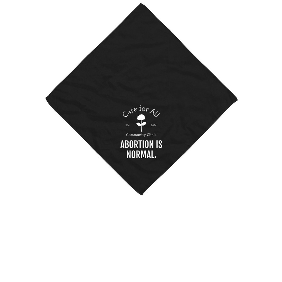 Abortion is Normal, a Black Cotton Bandana